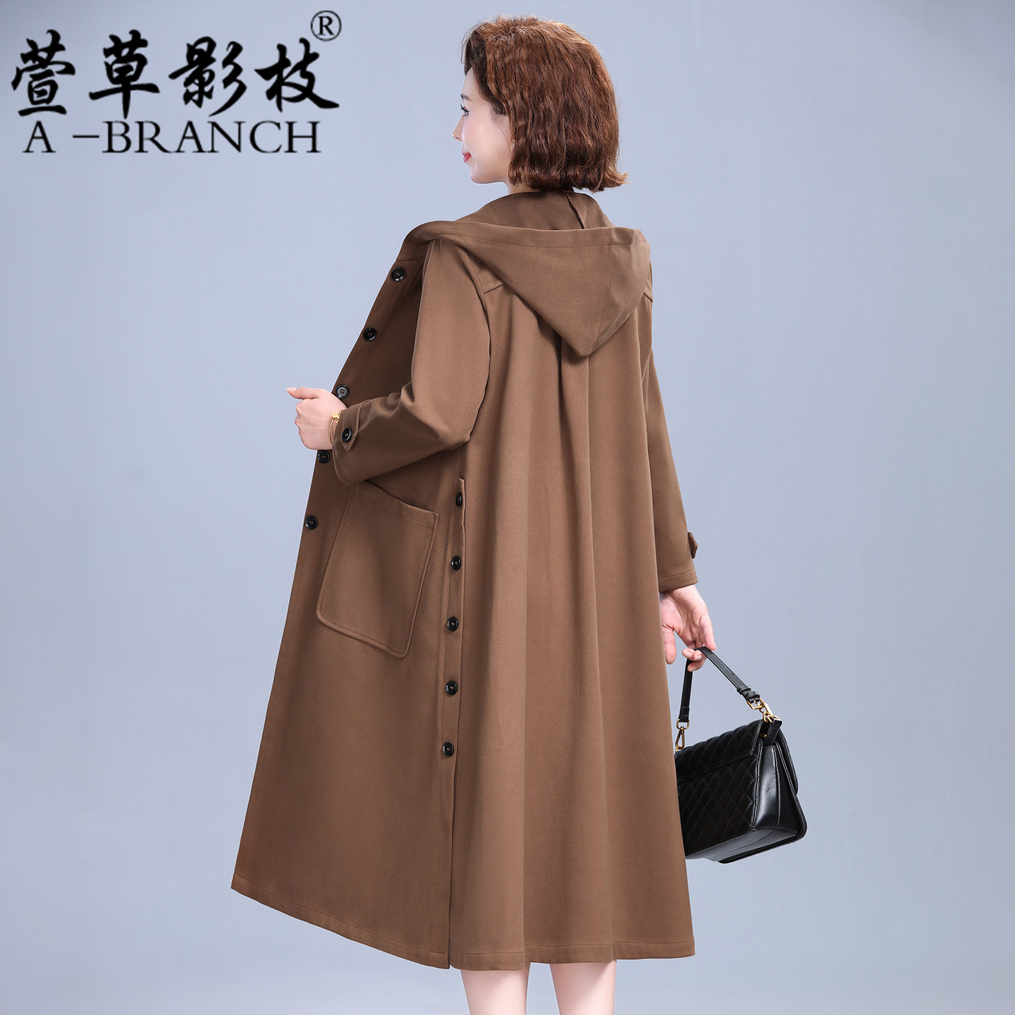 中年妈妈宽松大码外套春秋装2026新款中老年女休闲洋气中长款风衣,女装/女士精品,中老年女装,淘宝优惠券,粉丝福利购,淘宝优惠卷