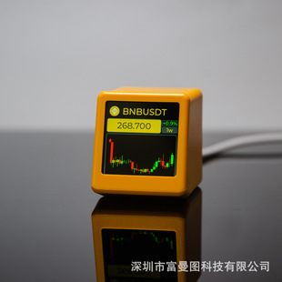 GeekMagic PRO股票行情显示器WiFi天气时钟汇率BTC加密货币实时价