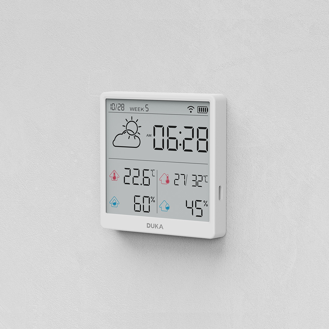 ATuMan/杜克温湿度计wifi智联家用高精度表数显电子可贴可立TH3