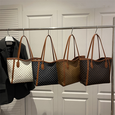 芊舒祺老花托特包女高级感大容量通勤手提包2025新款时尚简约字母