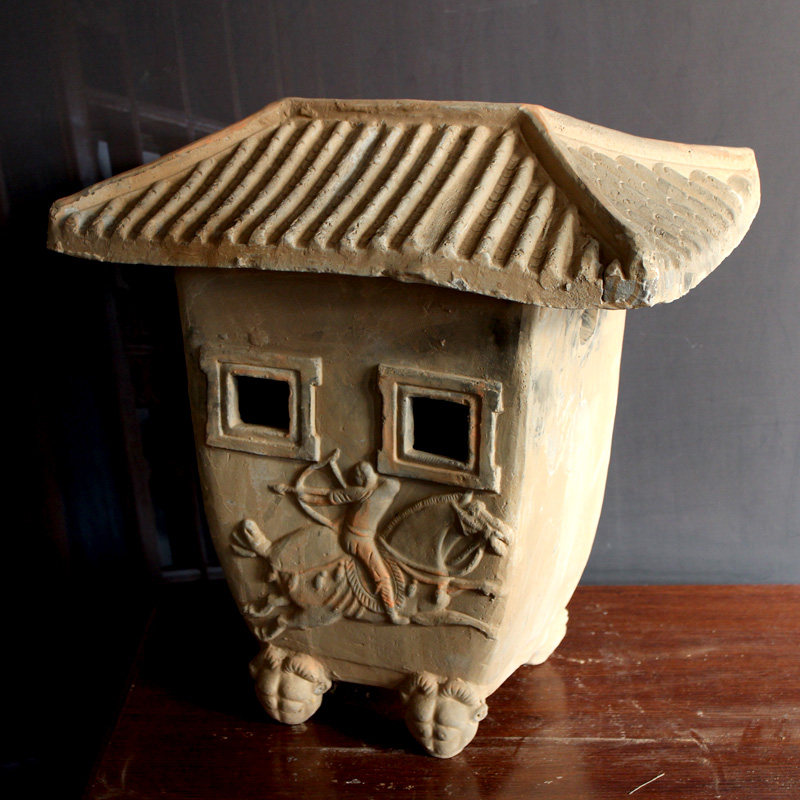 仿古建筑古代陶房子定制汉绿釉瓦房复古景观老货古物复制影视道具