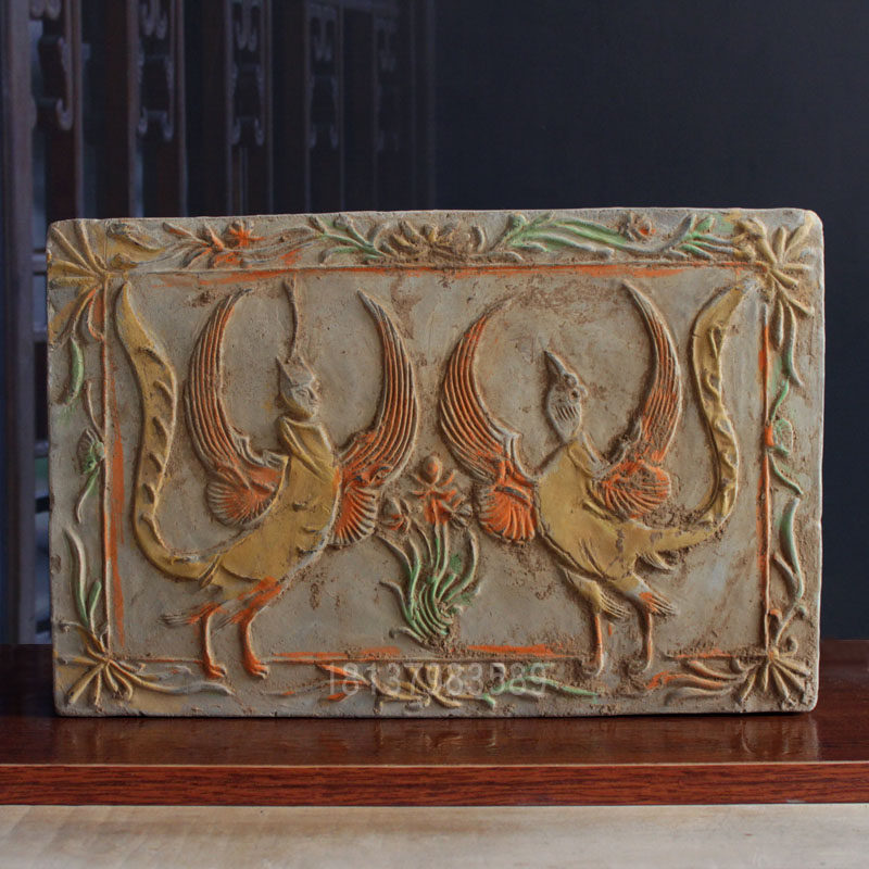 国博邓县邓州南朝画像砖彩色壁画砖雕青龙白虎羽人传拓片省博收藏