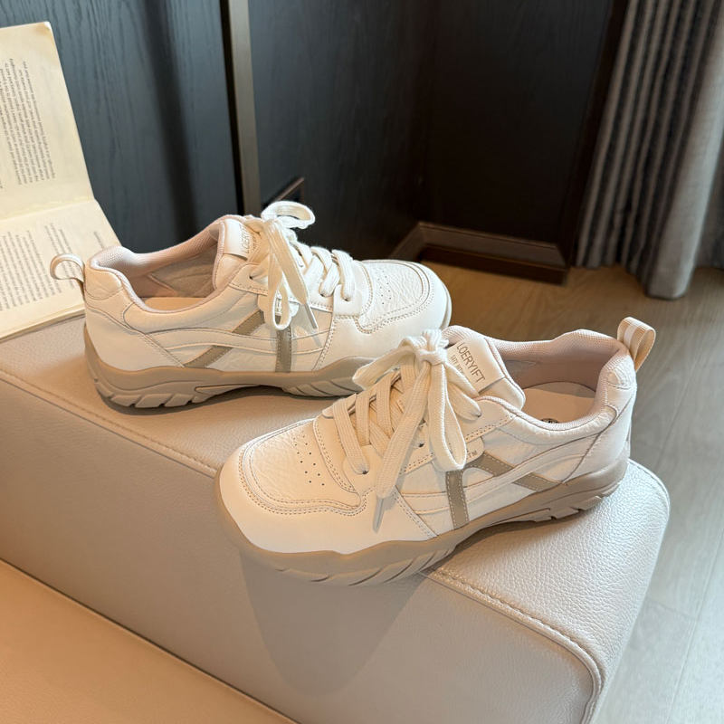 跟高3cm真皮软底德训鞋女2026春秋新款复古阿甘鞋轻便休闲运动鞋,女鞋,时尚休闲鞋,淘宝优惠券,粉丝福利购,淘宝优惠卷