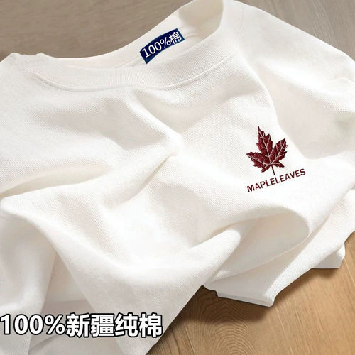 夏季短袖t恤男女印花100%纯棉