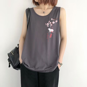 清仓捡漏100%纯棉无袖 背心大码 打底内搭上衣吊带洋气减龄女士上衣