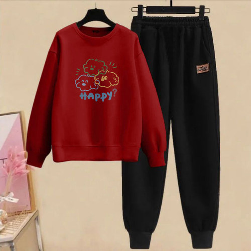 纯棉休闲时尚长袖运动套装女