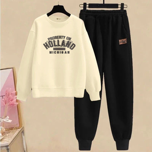 洋气减龄卫衣卫裤 休闲运动套装 两件套 女长袖 外贸出口清仓纯棉秋季