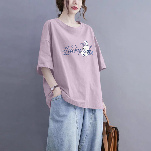 100%纯棉休闲时尚T恤女上衣