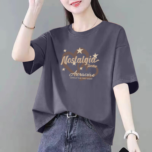 100%纯棉短袖T恤女2025