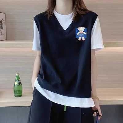 100%纯棉短袖气质T恤女夏