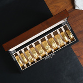 木质高档结婚黄金龙凤镯多对收纳盒多格可调节金手镯首饰展示盒