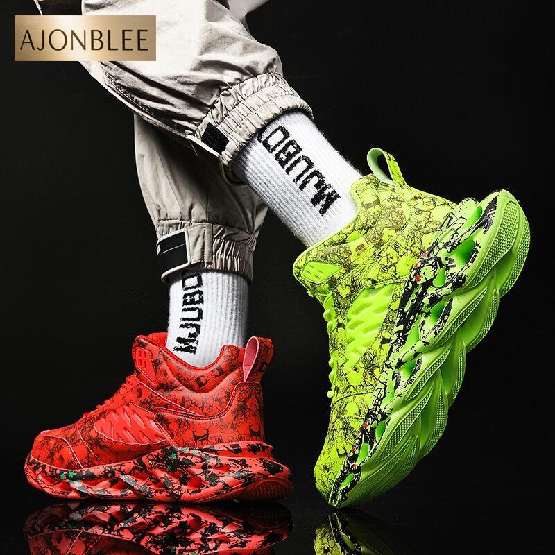 鸳鸯鞋男炫酷鞋子国潮男鞋2025新款高帮超轻减震休闲运动软底篮球