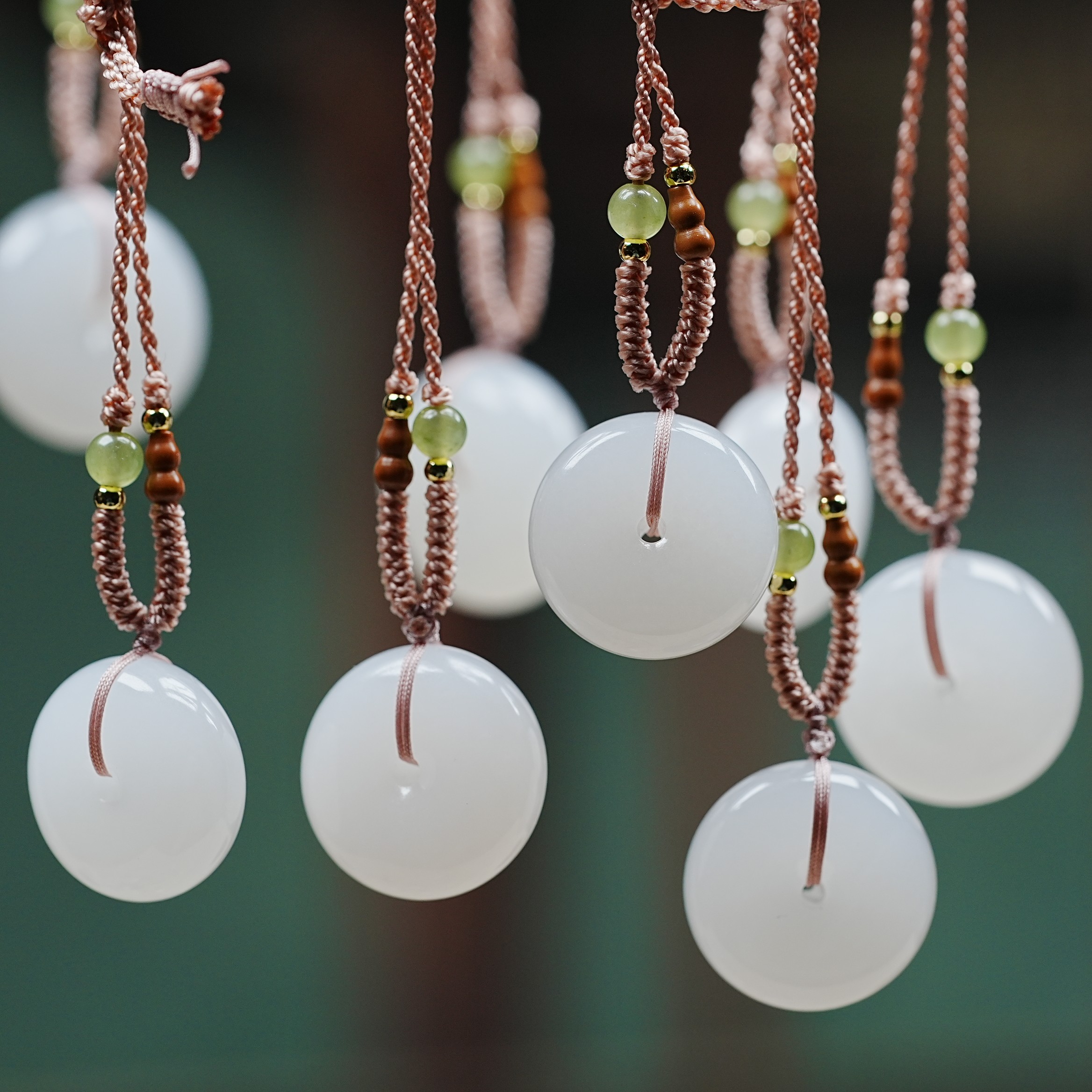 天然青海老料和田玉一级白羊脂玉平安扣甜甜圈吊坠  配证书