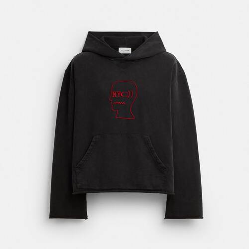 香港专柜正品 coach/蔻驰新款 COACH | BRAIN DEAD图案连帽卫衣