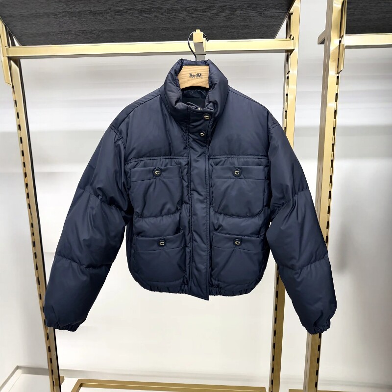香港直邮 专柜正品代购 coach/蔻驰新款女装四口袋中长款羽绒服