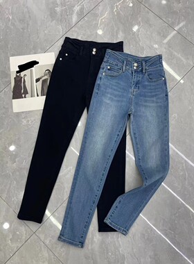 新品牛仔小脚裤修身款高腰舒适百搭款精品热卖女款品质