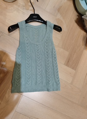 新款夏季U领针织背心女士无袖常规吊带百搭款舒适精品大爱吊带