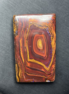 正反双同心圆， 纯天然澳洲铁欧泊大挂坠，54×32×10.8mm46克