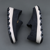 休闲软底轻便鞋 潮流夏季 薄款 黑色一脚蹬透气懒人帆布鞋 通勤上班鞋