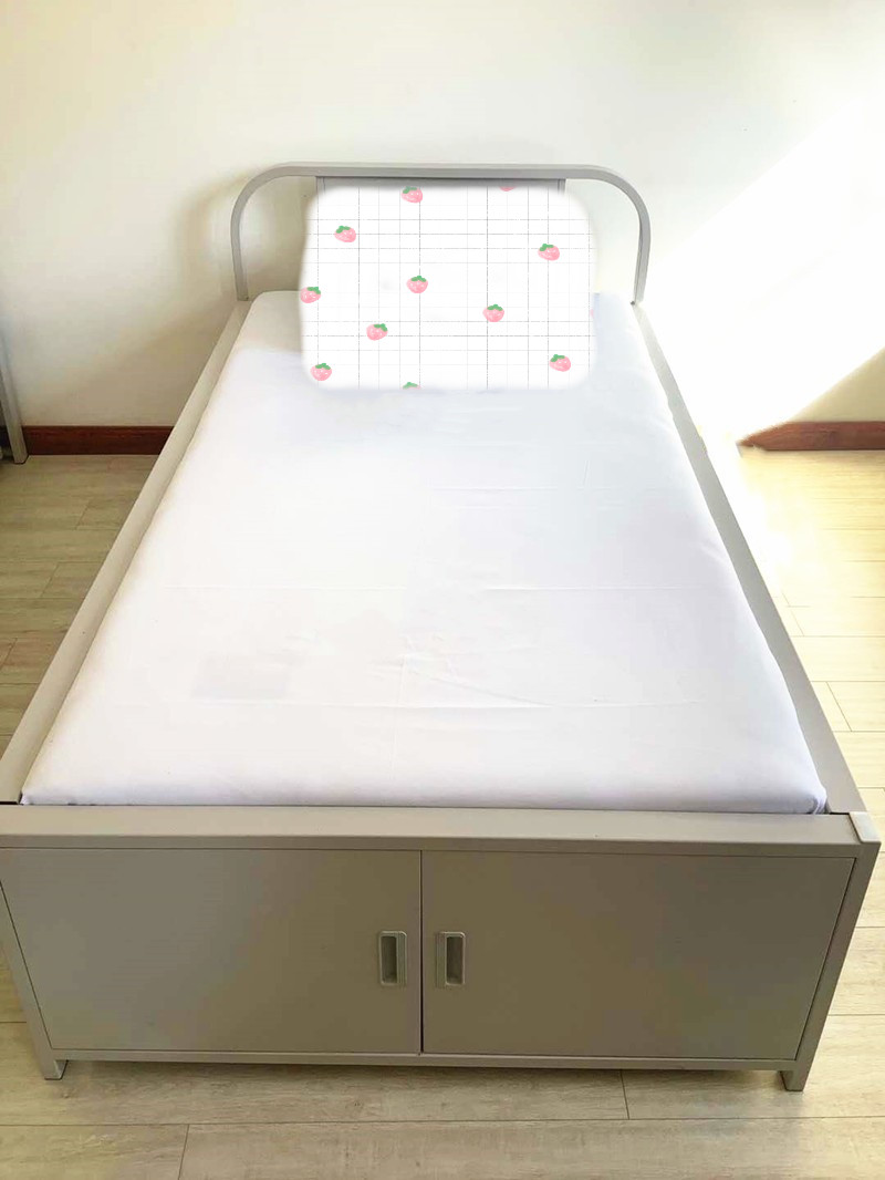 学生军训全棉白色硬床单特厚定型