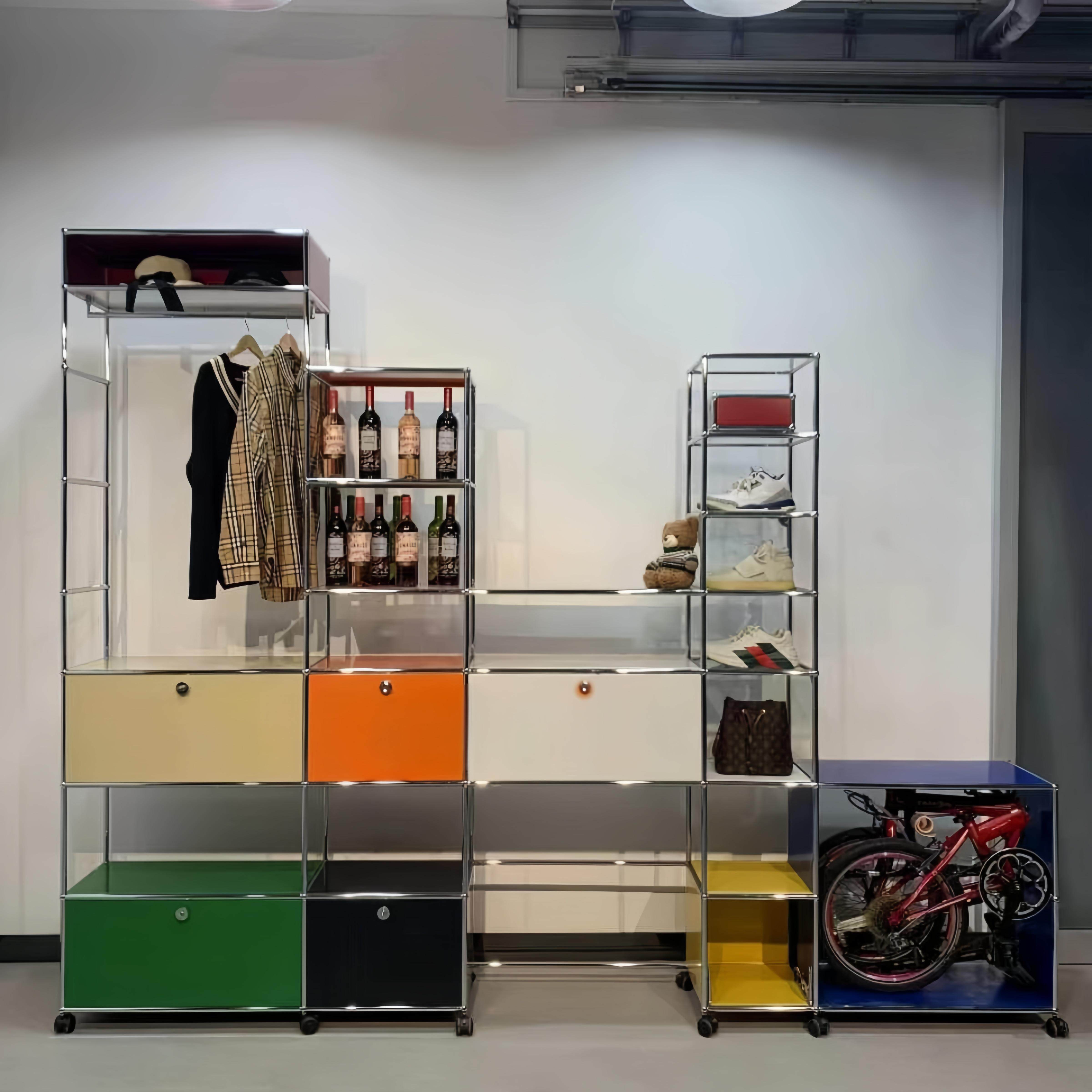 中古模块化多功能场景收纳收藏装饰展示手办模型玻璃组合柜