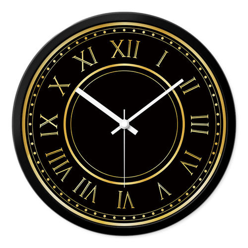 摩门罗马数字家里黑色石英钟表