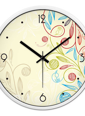 MOMEN/摩门挂钟客厅创意装饰钟表卧室静音现代艺术花挂表品牌时钟