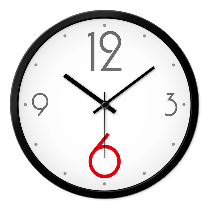 摩门家里创意风数字艺术简约时钟