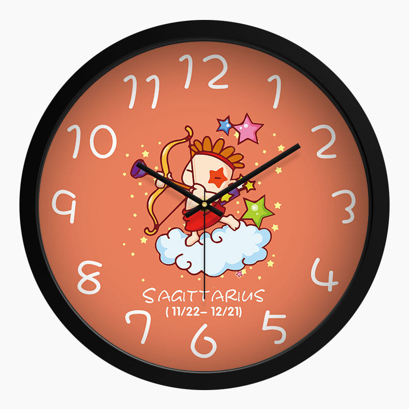 摩门挂钟创意卡通星座物语系列钟表家里卧室客厅时尚超静音石英钟