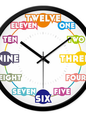 MOMEN/摩门挂钟客厅创意英文字母刻度钟表卧室静音现代时钟大挂表