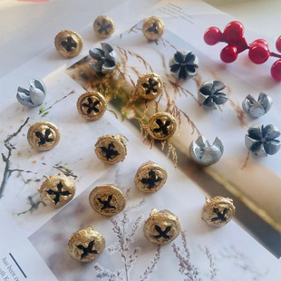 圣诞金色银色尤加利果桉树果十字果手工花材制作果子永生花配材纽