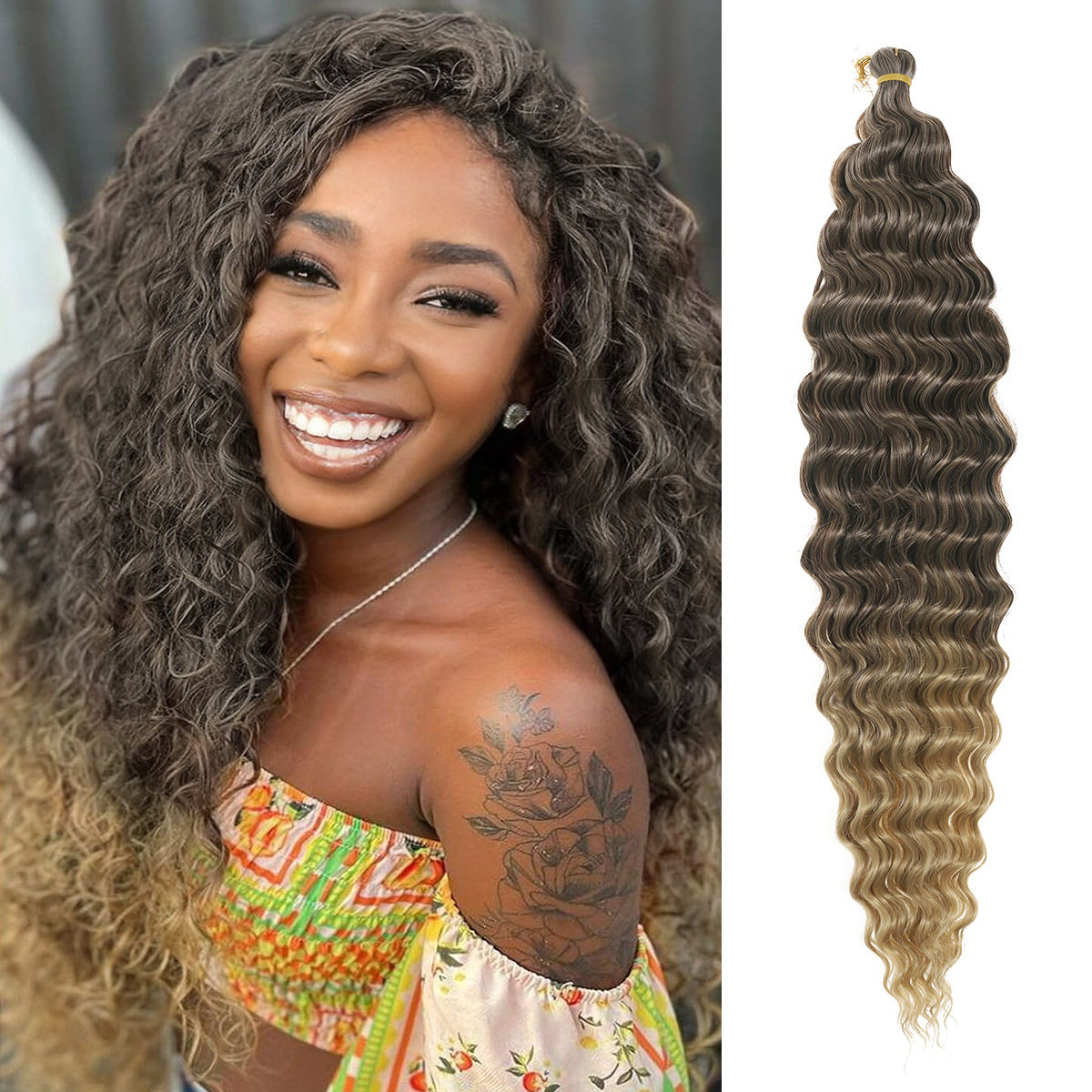 欧美非化纤钩针发编织脏辫deep twist假发Deep 假发