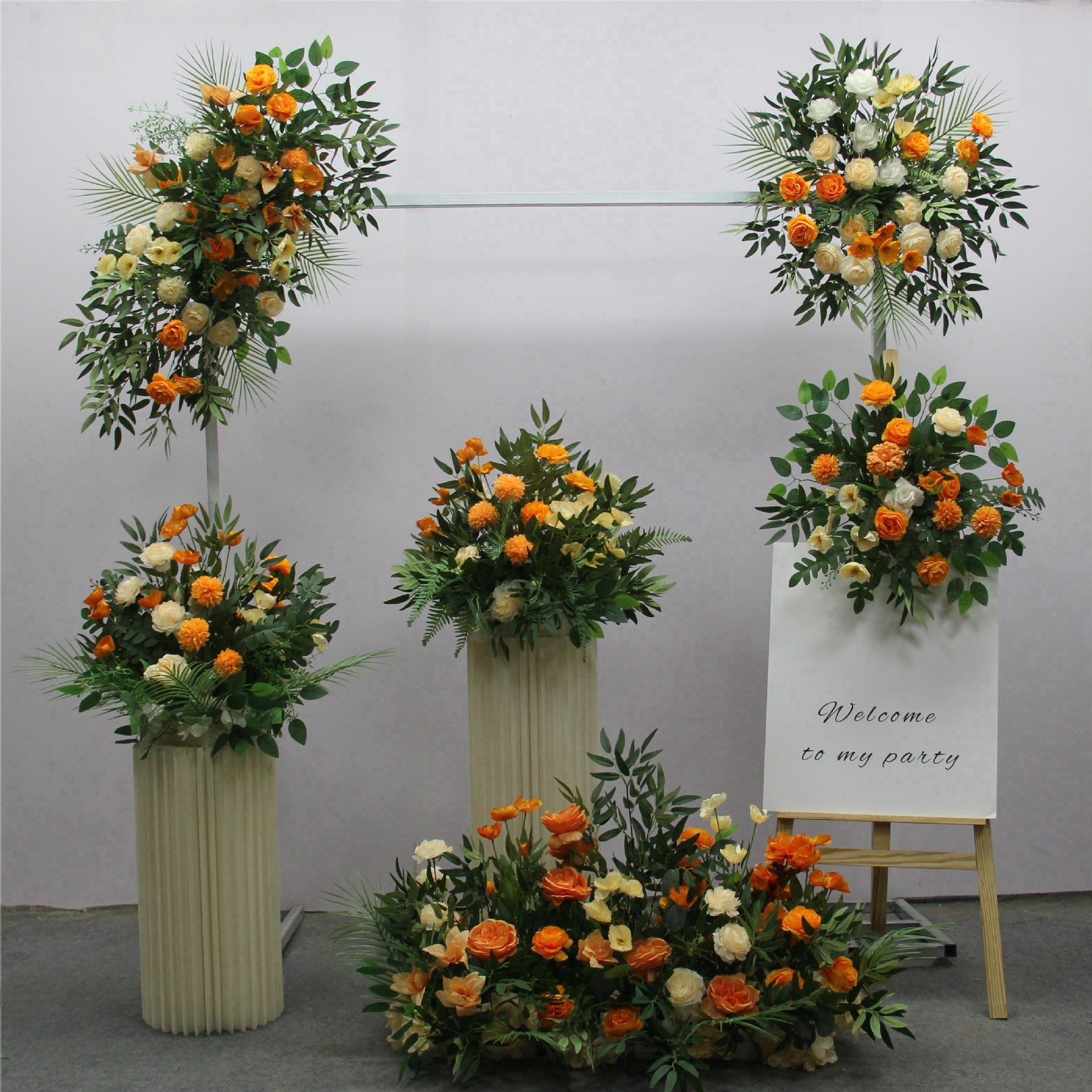 婚庆大款地排订婚宴仿真绢花成品装饰花排布置路引婚礼花艺,男装,T恤,淘宝优惠券,粉丝福利购,淘宝优惠卷