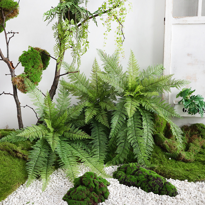 Simulated tactile sensation, fern plants, Persian grass, ho