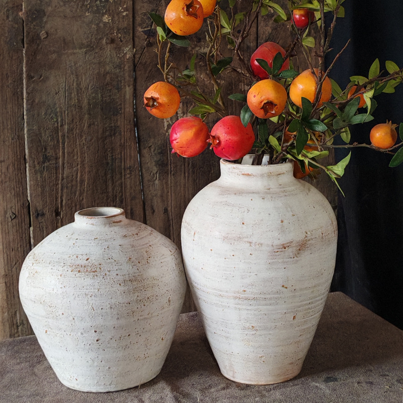 Wabi Sabi style vase ceramic high-end retro desktop decorat