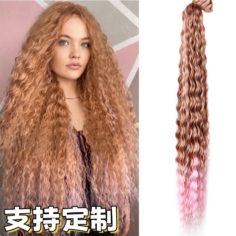 女士假发钩针发高温丝编织波浪发把Deep Wave Twist Hair外贸