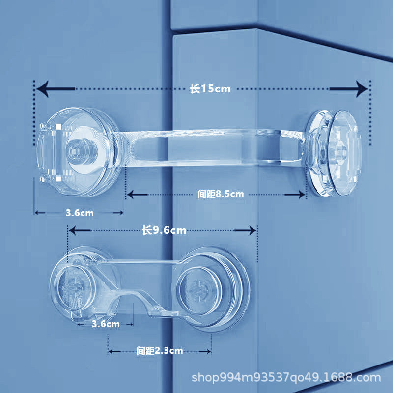 抽屉扣柜子固定卡扣锁抽屉安全锁儿童防夹手冰箱对开转角安装