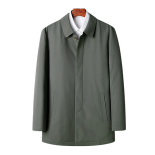 中老年羽绒服男可脱卸内胆2023冬季父亲商务中长款爸爸装冬装外套