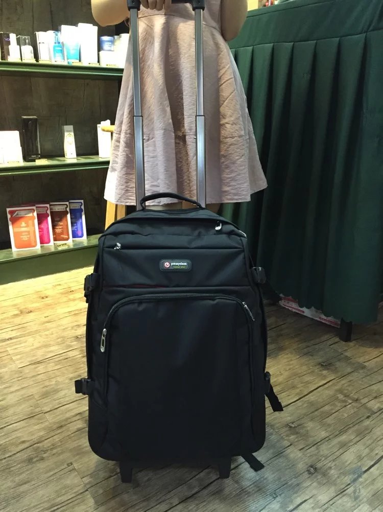 新品韩版双肩拉杆包背包大容量防水行李袋多功能旅行包登机箱拖包