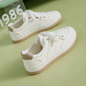 女2026春季 学生板鞋 新款 休闲运动鞋 ins潮百搭单鞋 人本厚底小白鞋