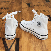 百搭高帮板鞋 1970s休闲帆布鞋 ins潮街拍鞋 环球官方新款 子白色布鞋