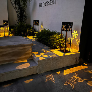 速发太能灯装 灯户外庭院灯花园铁艺蝴蝶架饰花别墅家用落地草坪灯