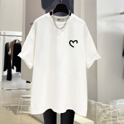 中长款纯棉圆领简约简约