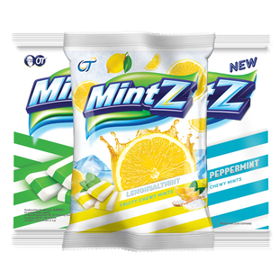 MintZ明茨咸柠檬薄荷味软糖原袋装进口可嚼强劲清凉清口零食年货