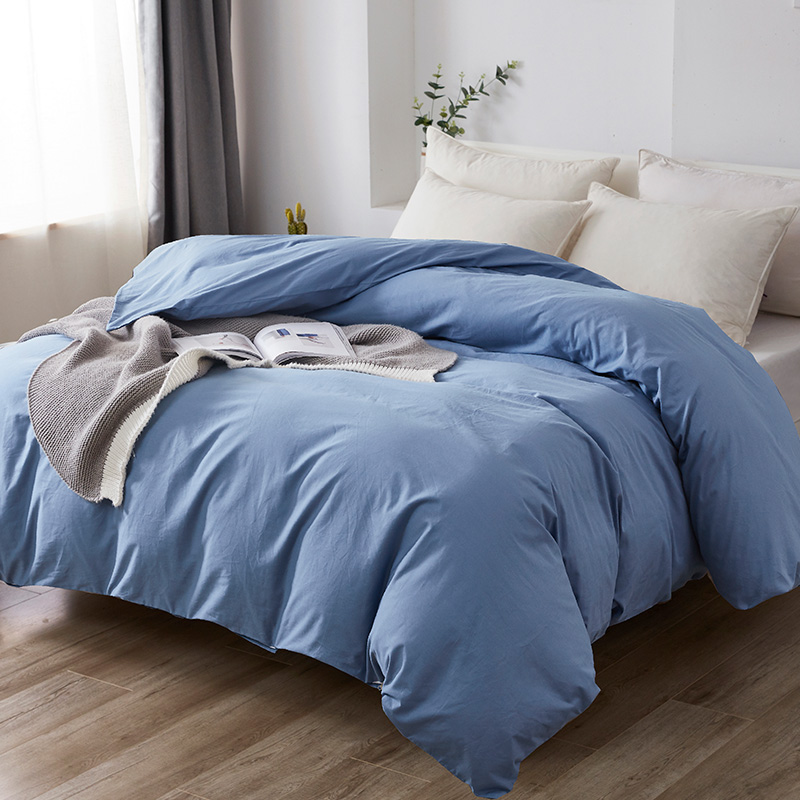 全棉被套单件160x210cm定制120*190纯色蓝色1米6x2米纯棉单人被罩 床上用品 被套 原图主图