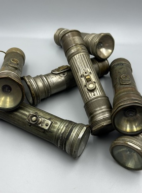 真货有分量老物件大开门民国期间手电筒古董古玩收藏老式怀旧摆件