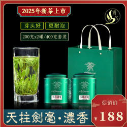 天柱剑毫天柱山茶叶2025新茶 安徽潜山剑豪茶叶一级高山绿茶罐装