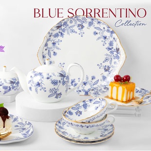 Noritake则武BLUE SORRENTINO伊甸园骨瓷咖啡杯茶杯马克杯下午茶
