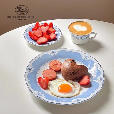 德国狮牌轻奢茶具餐具蓝白风