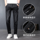 大码 男春秋季 潮流休闲裤 修身 韩版 百搭直筒小脚长裤 高街弹力牛仔裤